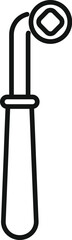 Poster - Handle ratchet screwdriver icon in outline style isolated on white background