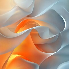 Canvas Print - Abstract Orange & Grey