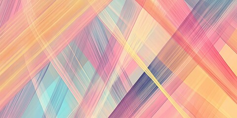 Wall Mural - Abstract art with pink, yellow, and blue hues.