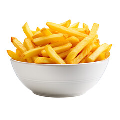 bowl of chips isolated on transparent and white background