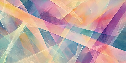 Poster - Abstract pastel background with layered shapes.