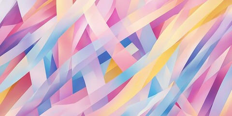 Sticker - Abstract geometric pattern of pastel colors.