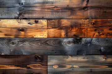 Wall Mural - Rustic Aged Wood Planks Background Perfect for Interior Design, Rustic Print, or Wallpaper