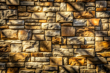 Stone Wall Texture with Sunlight: Warm, natural light illuminates a textured stone wall, showcasing the intricate details of each stone. The soft shadows cast by the sun add depth and dimension, creat