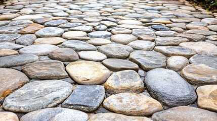 Poster - Stone Path Cobblestone Texture Background