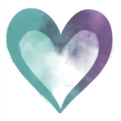 Poster - This is a cute watercolor heart symbol illustration isolated on a white background. The symbol is shaped like a heart and is painted in red color. This illustration would be suitable for a love card