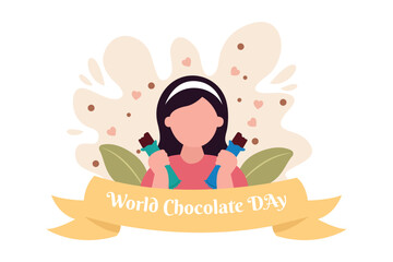 Wall Mural - World Chocolate Day Flat Design Illustration