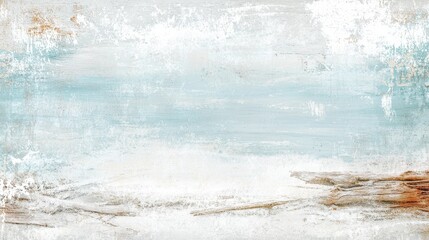 Wall Mural - Abstract Blue and White Watercolor Background with Wood Texture