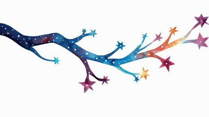 Canvas Print - Colorful galaxy illustration with bold designs, showcasing stunning constellations against a clean white backdrop.