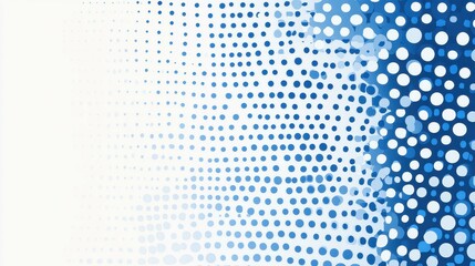 Wall Mural - Explore the vibrant dots halftone pattern with a blue and white gradient, perfect for modern pop art designs.