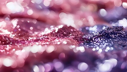 Glistening pink, purple, and violet lilac sequins creating a festive sparkling texture background