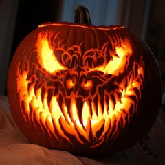 Scary Halloween pumpkin carving designs 