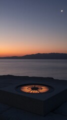 Wall Mural - Moonlit Sundial, Sundial