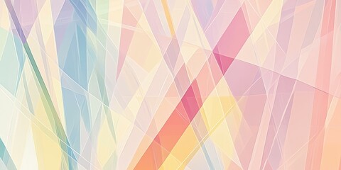 Sticker - Abstract background of pastel-colored geometric shapes.