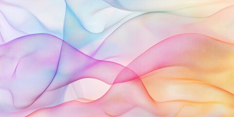 Canvas Print - Abstract colorful waves of lines.