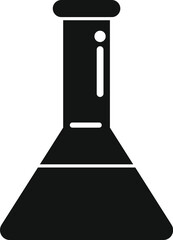 Poster - this simple, bold icon represents a chemical flask, often used in laboratory settings for experiment