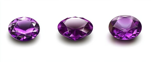 Poster - An isolated 3D rendering of a crystal collection element for a design pack