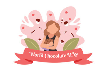 World Chocolate Day Flat Design Illustration