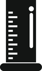 Poster - Simple vector icon of a graduated cylinder, a common laboratory tool used for measuring the volume of liquids
