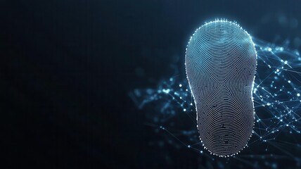 Fingerprint combined with voice recognition waveforms, Biometric technology, Multi-factor authentication concept