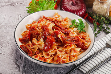 Poster - Italian pasta with dry tomato