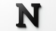 © Igbal - 3D letter 'N' isolated on white background, alphabet, black.