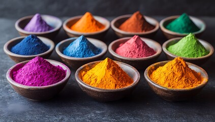 Colorful Holi Powder for Joyful Festival Celebration