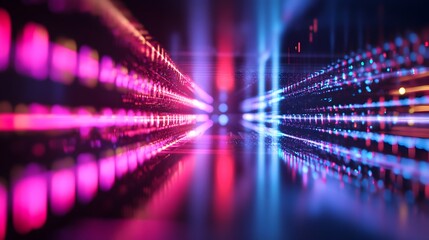 Poster - Holographic simulation depicting the iconic double slit experiment in quantum physics