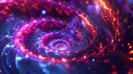 Wall Mural - Abstract Colorful Swirling Lights Background
