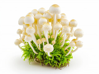 Enoki Mushroom Isolated on a white background 