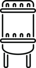 Poster - big tank for beer brewing process icon outline vector. craft beer production symbol, brewery factory