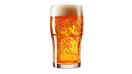 Wall Mural - beer glass, studio view, isolated on transparent background.