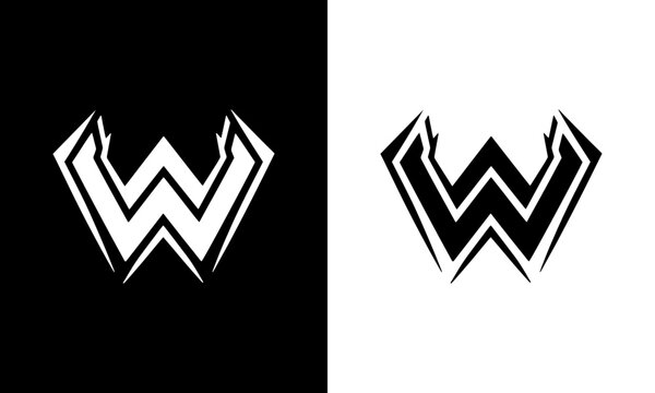 Creative W Letter Logo Design Fully Vectorized Editable.