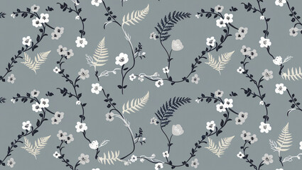 Sticker - seamless floral pattern