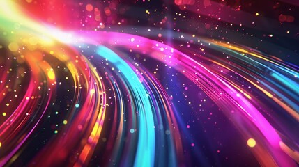Wall Mural - Abstract Colorful Swirling Lights Background