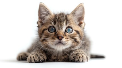 Wall Mural - Adorable Kitten with Curious Blue Eyes