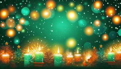 festive abstract background with decorations for celebrating the new year, winter fairy tale