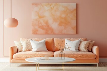 Wall Mural - Peachy Living Room