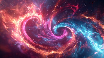 Wall Mural - Cosmic Nebula with Swirling Colors