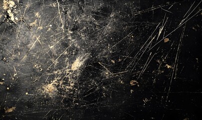 Wall Mural - A black background with scratches and dust, Generative AI