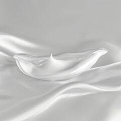 Wall Mural - Abstract White Background, Gentle Wave, Soft Focus and Muted Colors in Minimalist Style