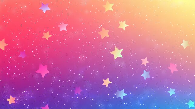 colourful with cute stars background. Generative AI.