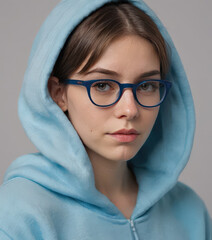 Wall Mural - portrait of a woman wearing glasses