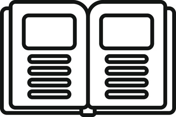 Fototapete - Open book with blank pages for text or images displaying