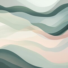 Wall Mural - Abstract wavy background with pastel green and pink colors.