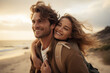 © Alex - Were all smiles. Shot of a young couple spending a day at the beach.