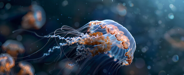 Jellyfish in the sea