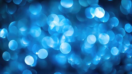 Poster - Blue bokeh lights, creating a dreamy and ethereal background.