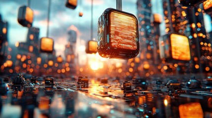 Poster - Futuristic Cityscape.