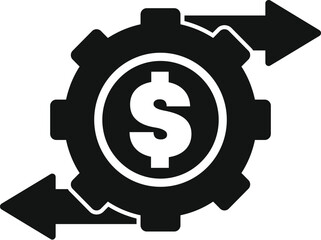 Poster - this simple vector icon represents the concept of money making and business success